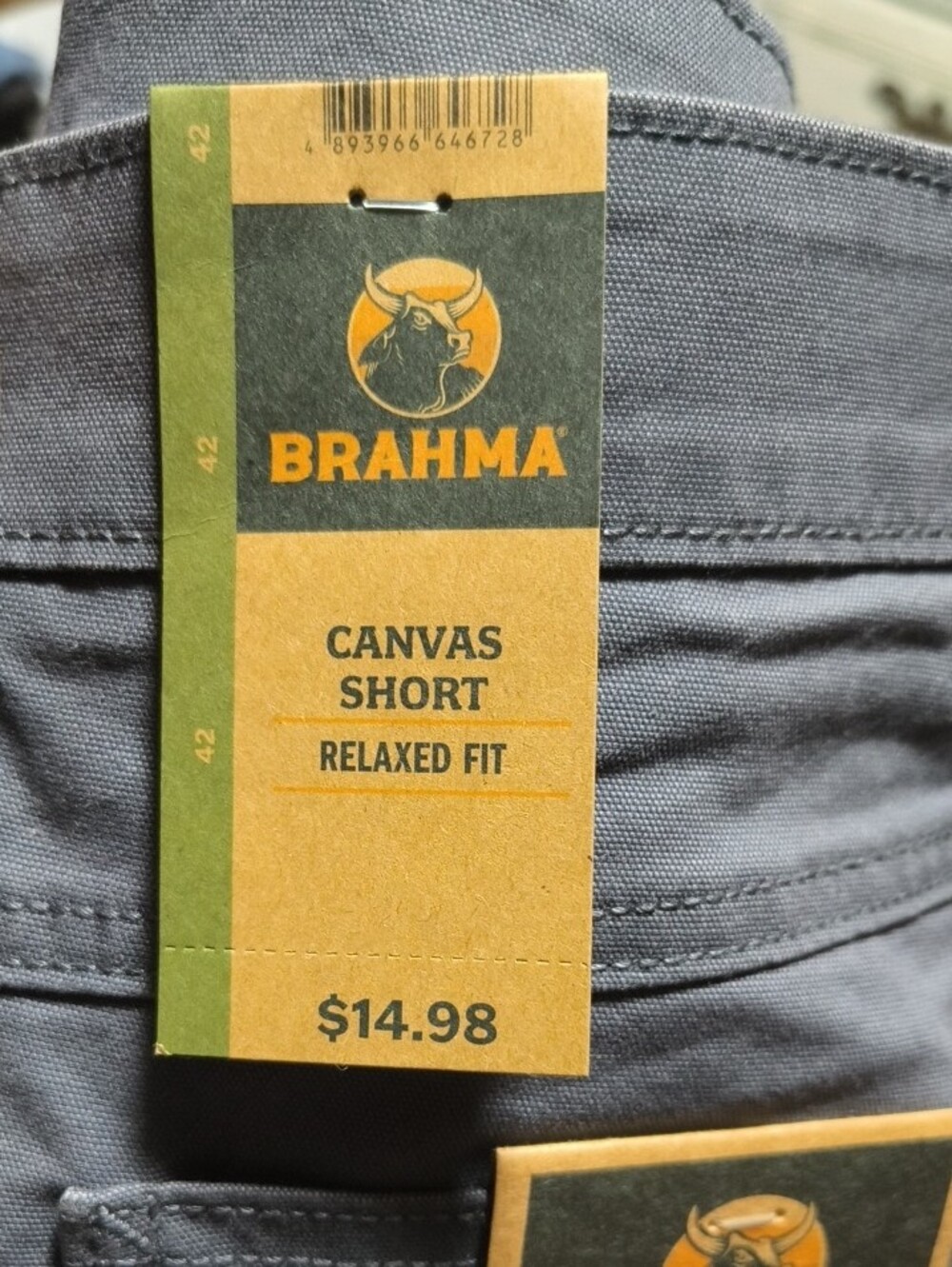 Brahma Men's Charcoal Cargo Shorts - Picture 2 of 3